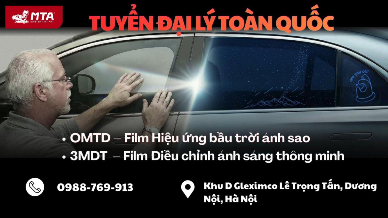 Khung hình video quảng cáo phim cách nhiệt ô tô MTA