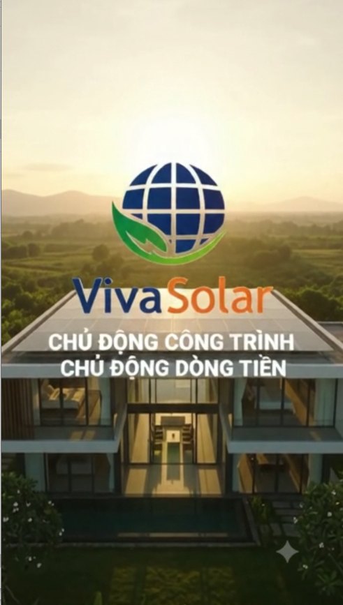 Khung hình video dọc của Viva Solar với biệt thự lắp điện mặt trời